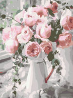 Картина по номерам BrushMe RBS29390FC 30x40сm (fără cutie) Buchet de trandafiri delicați
