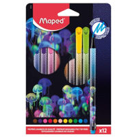 Набор для творчества Maped 844403 Liner Deepsea Paradise, 0.8mm, 12 culori