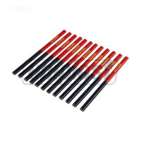 Creion tamplarie oval 10 x 7.5 x 176 mm (12 buc. cutie) (rosu/negru)  HARDEN