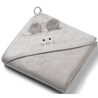 Аксессуар для купания BabyOno 1553/03 Prosop din bambus de baie cu gluga gri 100x100