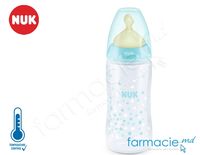 NUK Sticluta First Choice Temp plastic 300ml+tetina latex 0-6luni