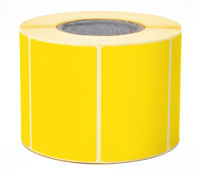Термокартон желтый 65*39мм (600 т/рулон)