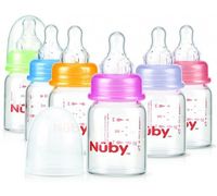 Biberon Nuby ID1177 din sticlă cu debit lent, 60ml.