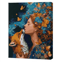 Картина по номерам Ideyka KHO6857 40x50cm Eco, Spirit portocaliu cu vopsele metalic extra