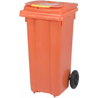 Урна для мусора Uniplast 37235 Cos pentru transportarea deseurilor 240L pe roti (portocaliu) HE