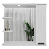 Зеркало для ванной Bayro Positano 800x750 правый белый мат