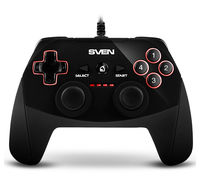 Gamepad SVEN GC-250, 4 axes, D-Pad, 2 mini joysticks, 11 buttons, USB