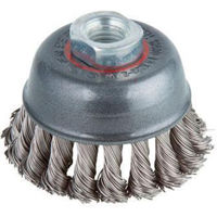 Набор головок, бит, насадок Wolfcraft Чашкообразная щетка из нержавеющей стали со витой проволокой 2700000