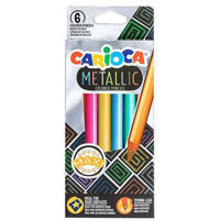 Набор для творчества Carioca 53257 Набор из 6 цветных карандашей Metallic Maxi