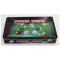 Настольная игра "Poker" в металлической коробке (300 жетонов) 243-1189 (11626)