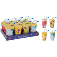 Поильник Excellent Houseware 51288 Стакан 400ml, с крышкой и трубочкой, пластик