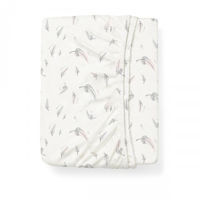 Cearsaf din bambus cu elastic Babyono Feathers (120x60x11 cm)