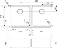 Мойка кухонная Reginox R16596 Ohio 40x40+40x40