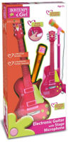 Музыкальная игрушка Bontempi 45214 Chitara electronica cu microfon roz
