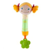 BabyOno игрушка-пищалка с прорезывателем девочка блондинка