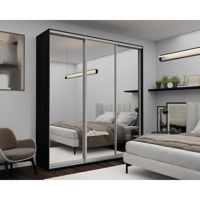 Шкаф Nex Home Dulap cu uși glisante, 220x60x240cm, Oglinda, Carbon