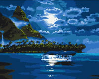 Tablou pe numere BrushMe BS33220 40x50 сm (în cutie) Noaptea în lumina lunii