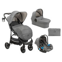 Carucior 3 in 1 Kikka Boo Selina, Gri inchis