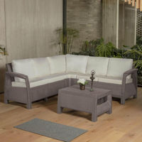 Садовая мебель Hydro S Ferrara Fancy терраса, уголок, 5 человек, капучино