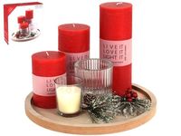 Set de aromaterapie Christmas 6buc, tava din lemn