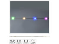 Luminite de Craciun "Fir" 80microLED multicolore, 6m cablu transparent