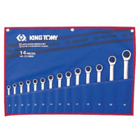 Ключ гаечный King Tony 12114MRN ключи комбинированные с трещоткой 8-24мм, 14 пр.