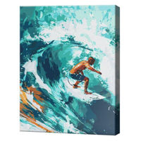 Tablou pe numere BrushMe BS54101 Pictura pe numere 40x50cm Eco Surferul sufletului