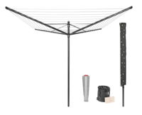 Сушилка для белья Brabantia 29 05 03 Lift-O-Matic 50m, Metal Soil Spear, Cover, Peg Bag and Pegs , Anthracite