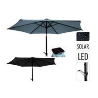 Зонт садовый ProGarden 39014 для террасы D2.7m, солнечные фонари 24LED на 6 спицах