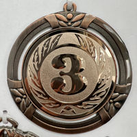 Медаль за 3 место, бронзовая (1 шт.) d=7 см (215)