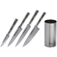 Набор ножей Samura BAMBOO Set 4 cutite + suport (SBA-05)