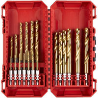 Набор головок, бит, насадок Milwaukee 4932493866 set 19 burghie SHOCKWAVE HSS-G RED HEX 1/4"