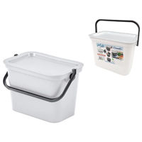Coș de gunoi Promstore 35796 Tontarelli Moda 5l, 27.2x17.8x18.5cm alb