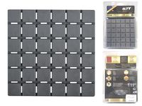 Набор ковриков для ванны 6шт 13X13cm Quadro серые