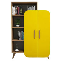 Офисный стеллаж Trendy Forma, Nuc, Galben 90x132x32cm, raft de carti