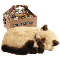 Jucărie de pluș Perfect Petzzz 92-15 Pisicuță siameză cu imitație de respirație