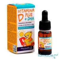 Vitamina D Plus+DHA (oase, dinti, imunitate) 0luni+ pic.10ml Pharmalife
