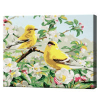 Картина по номерам Art Gallery CX4218 20x30cm Pasarele galbene pe crenguta