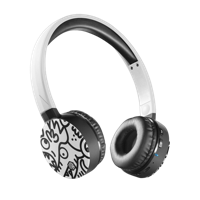 Bluetooth headset, Cellular MUSICSOUND, White/Black Graffiti