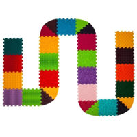 Коврик игровой Ortek 12737 Коврик-пазл ортопедический -массажный Набор 18+10 эл. Треугольники Мега Микс