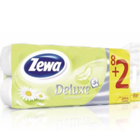 Zewa Deluxe camomile туалетная бумага 3-х слойная, 10 рулонов