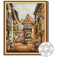 Картина по номерам Art Gallery QB206412 Mozaic cu diamante patrate 40x50cm Stradela din oras istoric