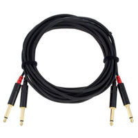 Кабель для AV CORDIAL CFU 6 PR BK cablu audio (2x6.3mm jack male 2x6.3mm jack male 90") 10604