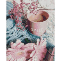 Tablou pe numere Strateg HX458 Алмазная мозайка Чашка Улыбка 40x50