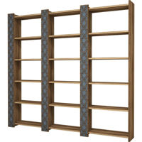 Офисный стеллаж Trendy Orasul 3, Nuc, Calcedonie 184x170x24cm, raft de carti