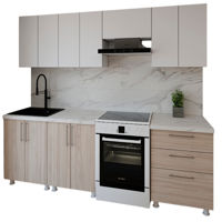 Мебель для кухни Smartex (30063) K2 240сm Alb+Stejar Deschis