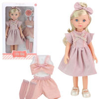 Кукла Essa 91098-C Păpușa Mica Milly, în rochie roz 33 cm