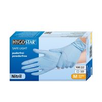 MANUSI NITRIL SAFE LIGHT, marime M, ALBASTRE, 100buc, HYGOSTAR, FM