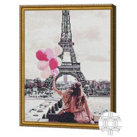 Картина по номерам Art Gallery QB205707 Mozaic cu diamante patrate 40x50cm Primavara in Paris