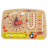 Головоломка Mideer MD4251 Busyboard 8 în 1 Calendar cu ceas